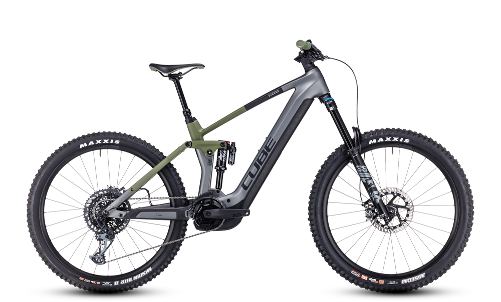 CUBE Stereo Hybrid 160 HPC TM 750 27.5 Flashgrey/Olive 2023